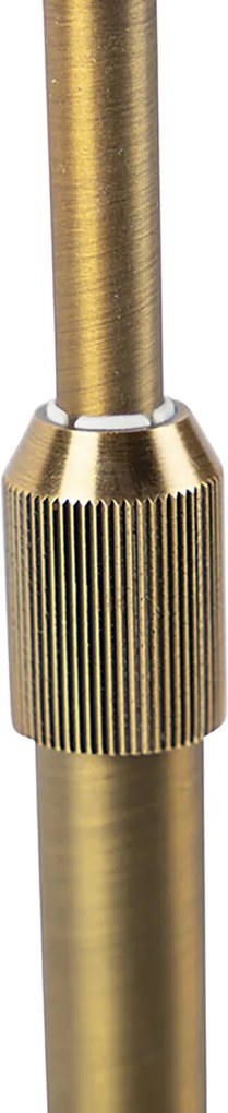 Lampă de masă bronz cu abajur de catifea verde 35cm - Parte