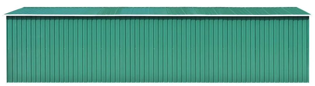 Sopron de gradina, verde, 257x779x181 cm, otel zincat