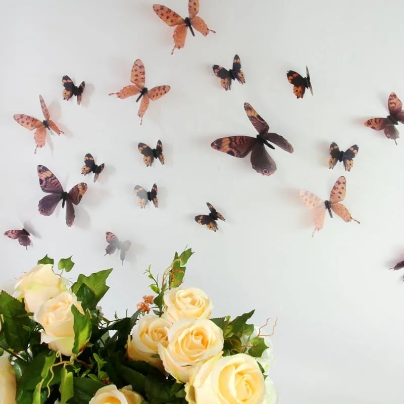 18 Fluturi 3D realisti - BROWN