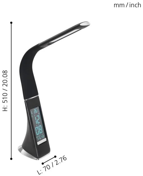 Eglo 97914 - Lampă de masă LED COGNOLI LED/3,2W/230V negru