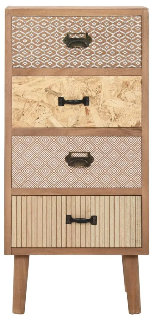 247379 vidaXL Dulap lateral cu 4 sertare, maro, 34,5 x 30 x 74,5 cm, MDF