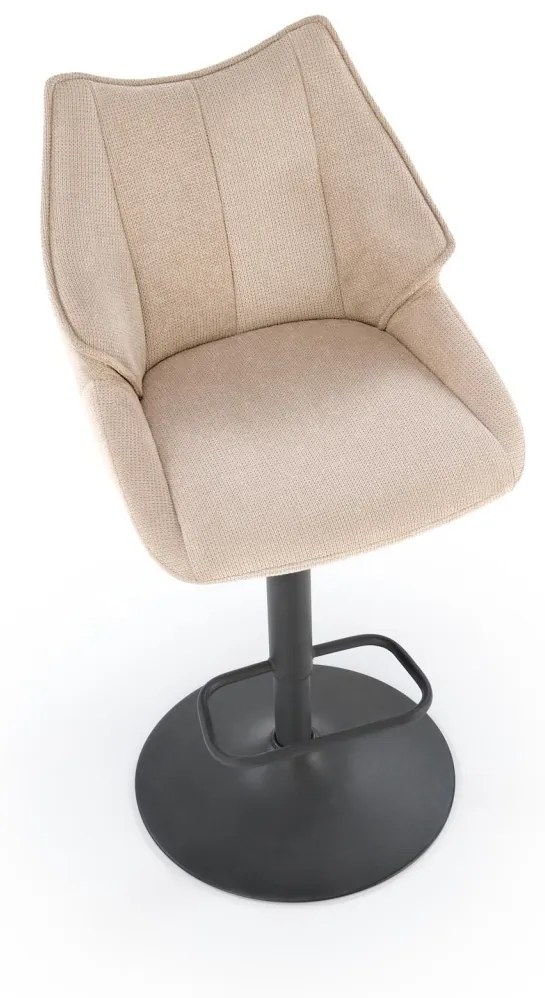 Scaun de bar H122 bej/negru
