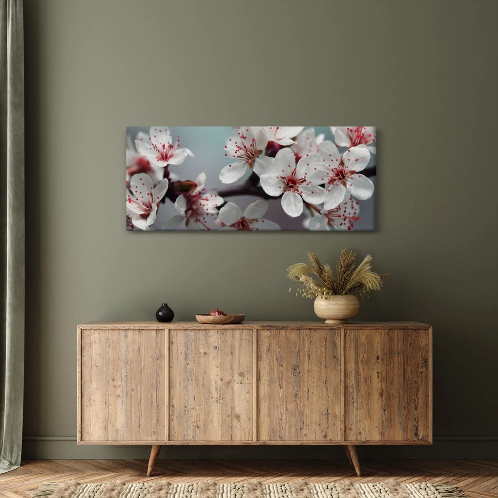 Tablou cu floare - roșie (120x50 cm)