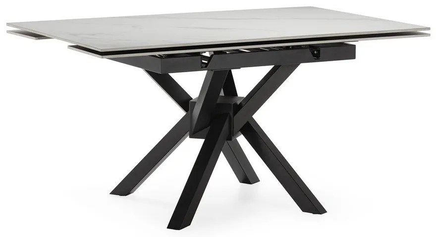 Masă de dining extensibilă cu blat din piatră cu blat suplimentar 90x150 cm Arlene – Marckeric