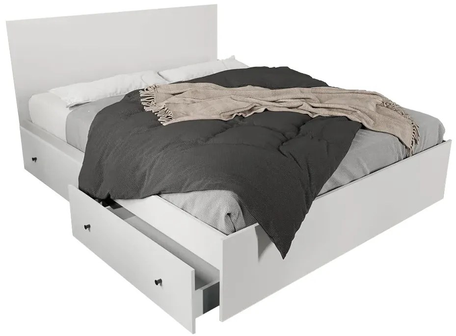 Set mobila dormitor 4 piese Ruben Alb/Antracit C33