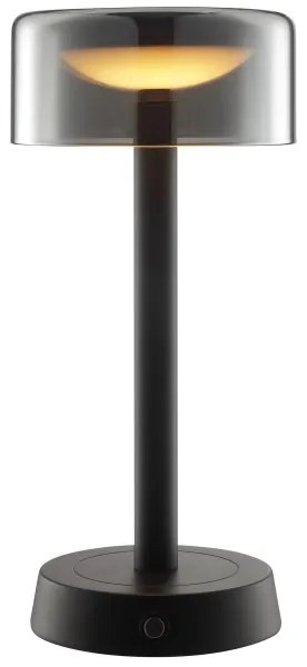 Brilliant - Lampă de birou reîncărcabilă RAZOR cu LED, control tactil și reglare a luminozității, 2,5W/5V, 2700K, IP44, negru