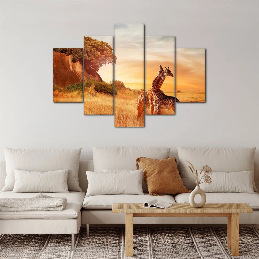 Tablou Girafe în Africa (150x105 cm)