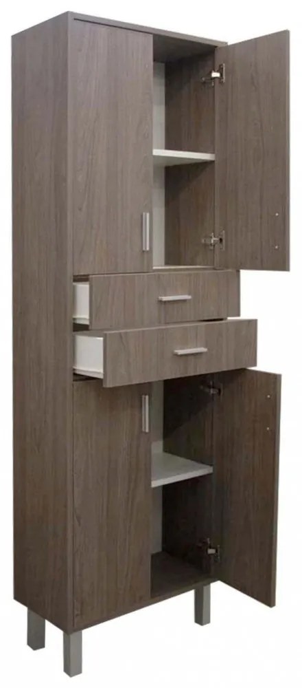 Dulap înalt Nerva 60 cu 4 uși, 2 sertare, ulm rauna