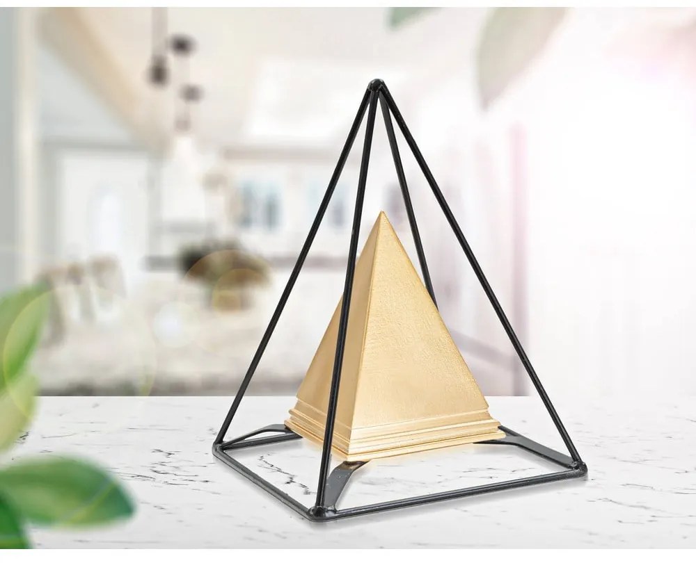 Statuetă metalică în decor auriu Mauro Ferretti Piramid