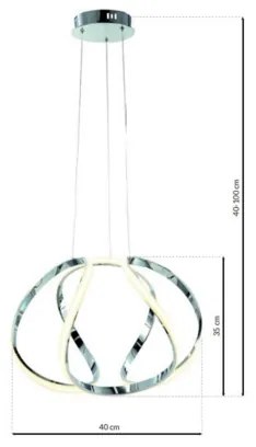 Lustră LED suspendată pe cablu GLOBE LED/50W/230V