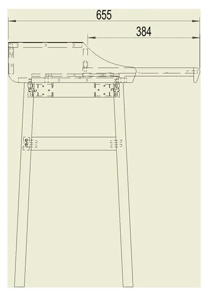 Birou de tip secretaire cu aspect de lemn de stejar 44x115 cm Carteret – Woodman