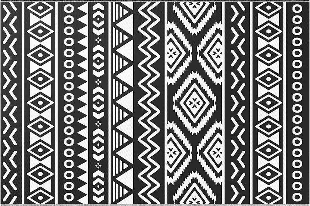 vidaXL Covor de exterior, ARAKIL negru, 120x180 cm, PP