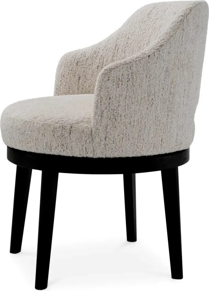 Scaun dining design LUX Sofia, Seashell off white