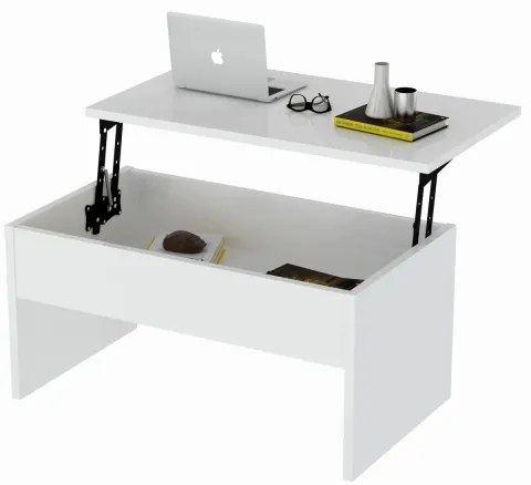 Măsuță de cafea pliabilă AKILLI 44,8x90 cm albă