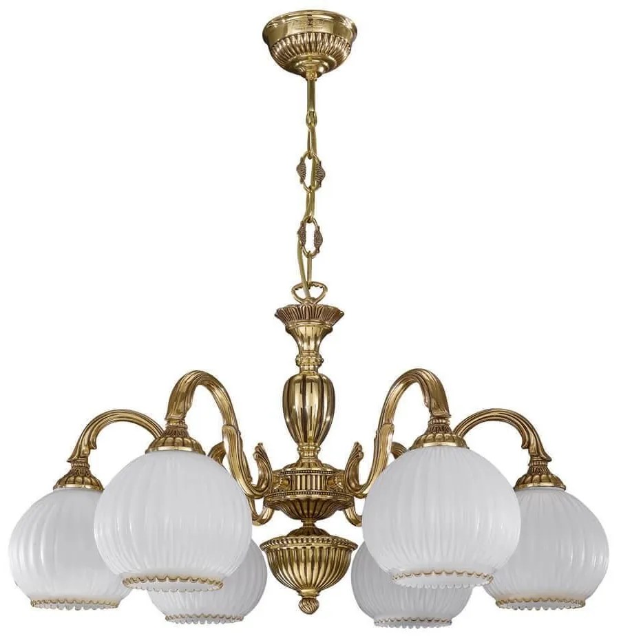 Candelabru din alama cu 6 brate design italian 9300