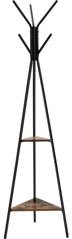 Cuier de podea LINEA negru/maro