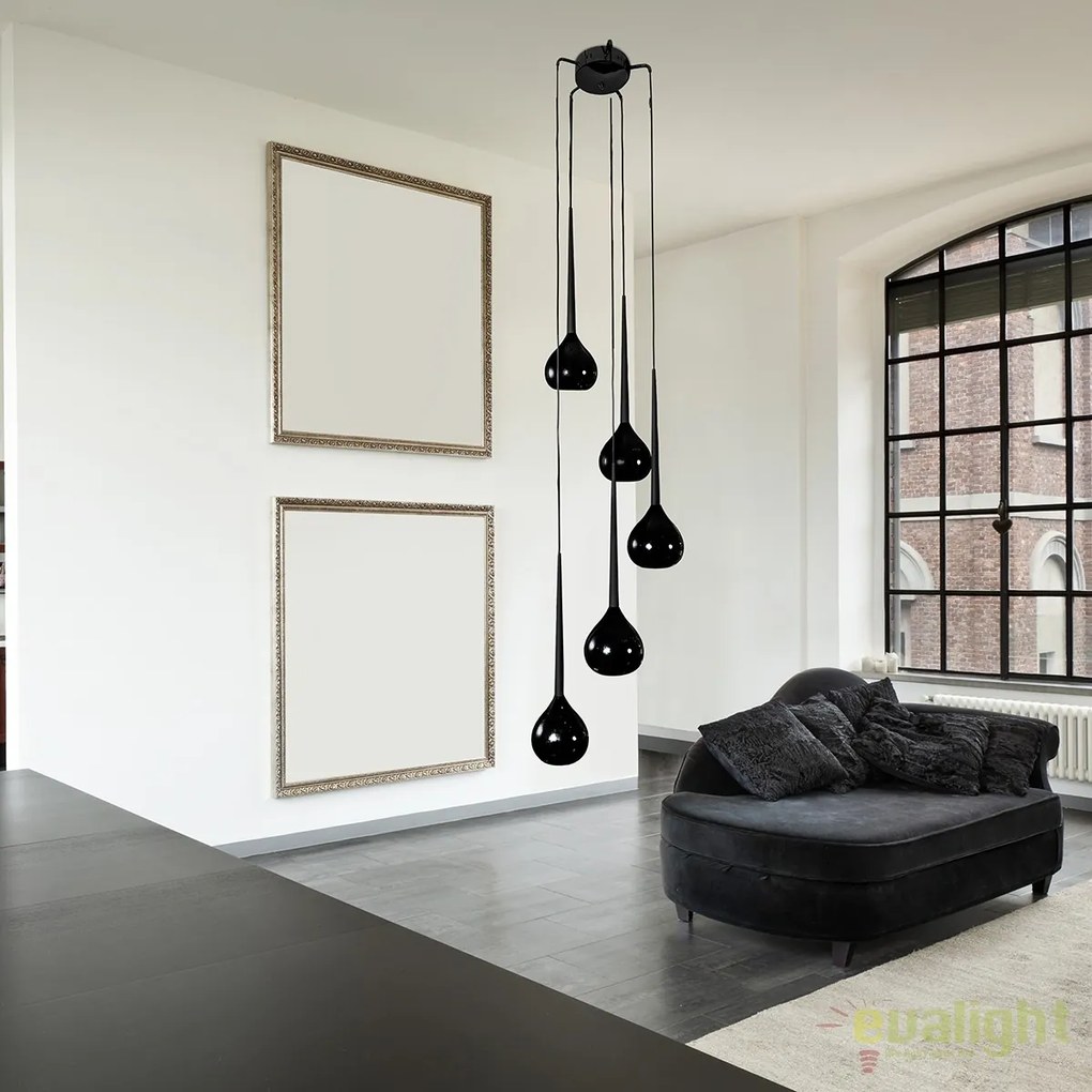 Lustra moderna Aga 5 WH/BK