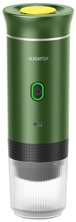 Aligator ACM003 - Cafetieră portabilă reîncărcabilă PortaCaffé 3 în 1, 72 W / 7500 mAh, verde