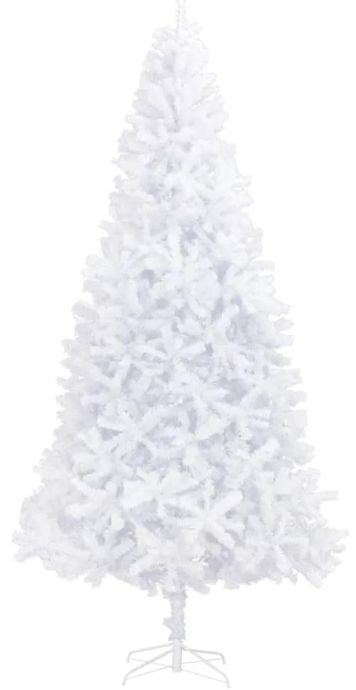 Brad de Craciun artificial cu LED-uri globuri, alb, 300 cm 1, white and rose, 300 cm