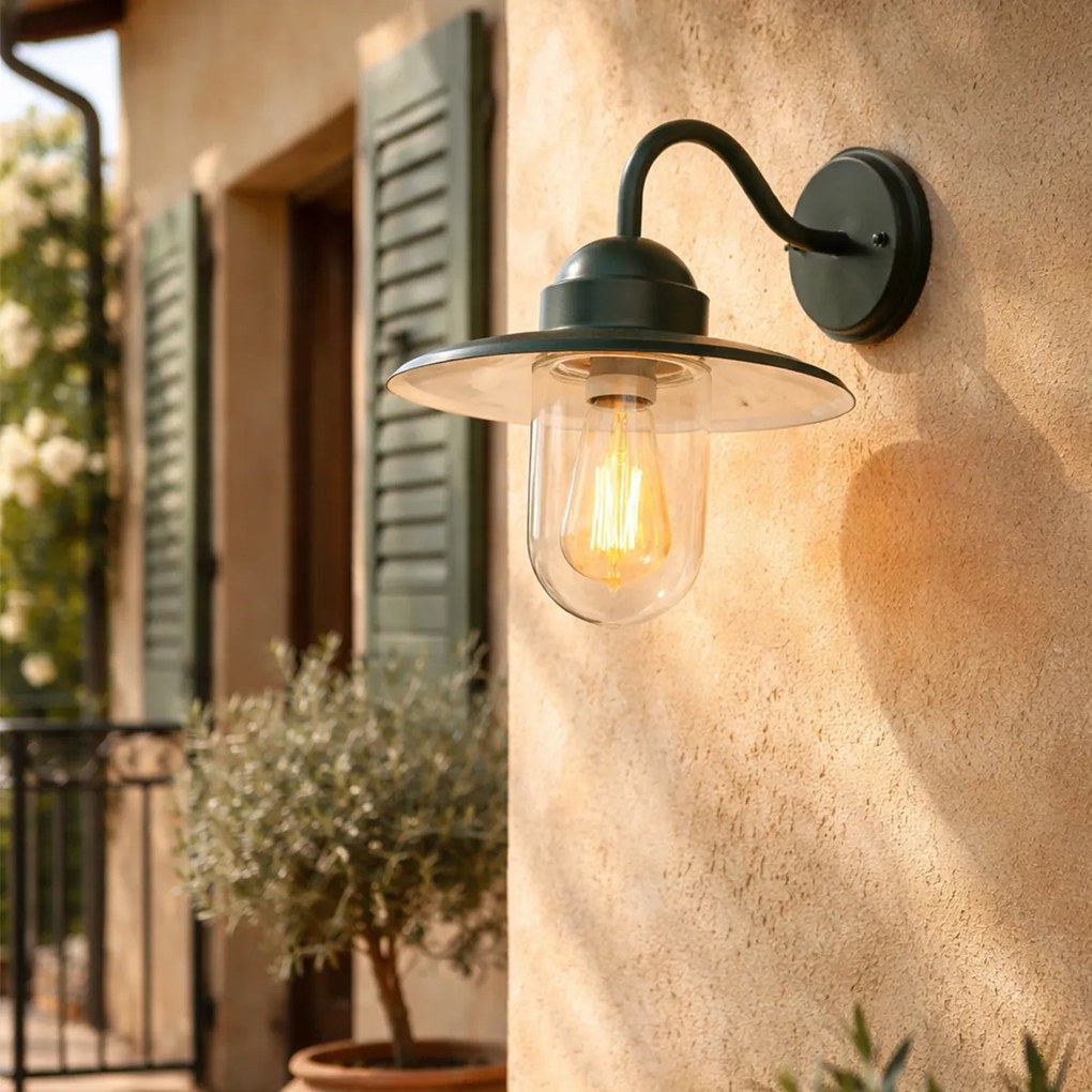 Aplică modernă de exterior verde închis IP44 - Kansas