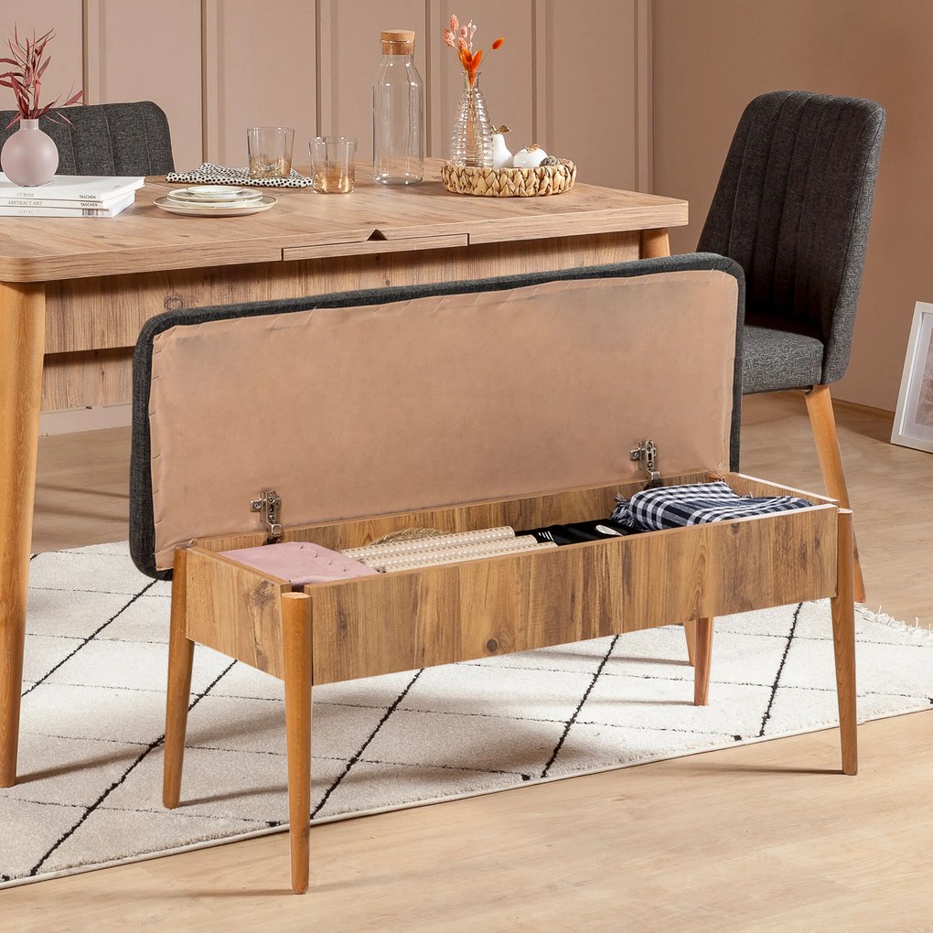 Set mobilier sufragerie Vlasta 1 (pin atlantic + antracit) (pentru 4 persoane). 1072177