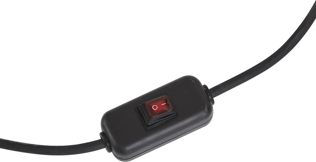 Lampă de podea de exterior Japandi bej cu abajur din frânghie neagră IP44 - Arc Jayla