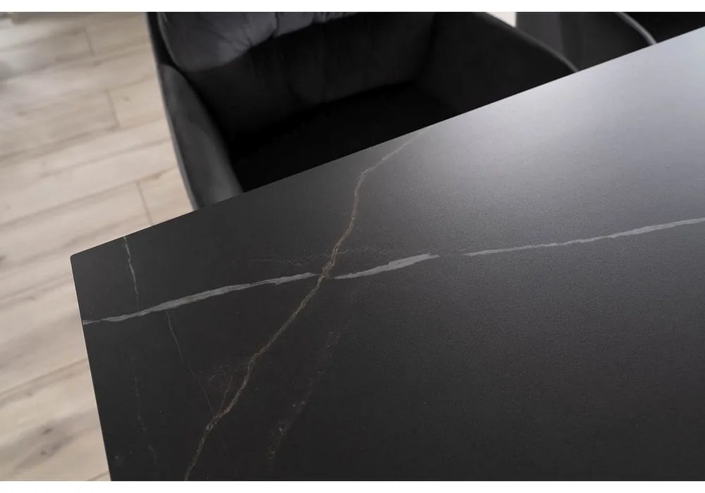 Masa de bucaterie Salvadore II, 160 x 90 cm, neagra
