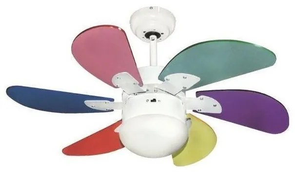 Ventilator de tavan 1xE27/70W/230V d. 90 cm colorat + telecomandă