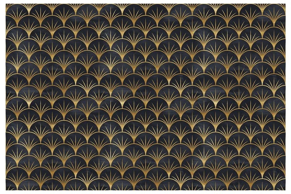 Tapet decorativ pentru mobilier Ambiance Youlika, negru - auriu
