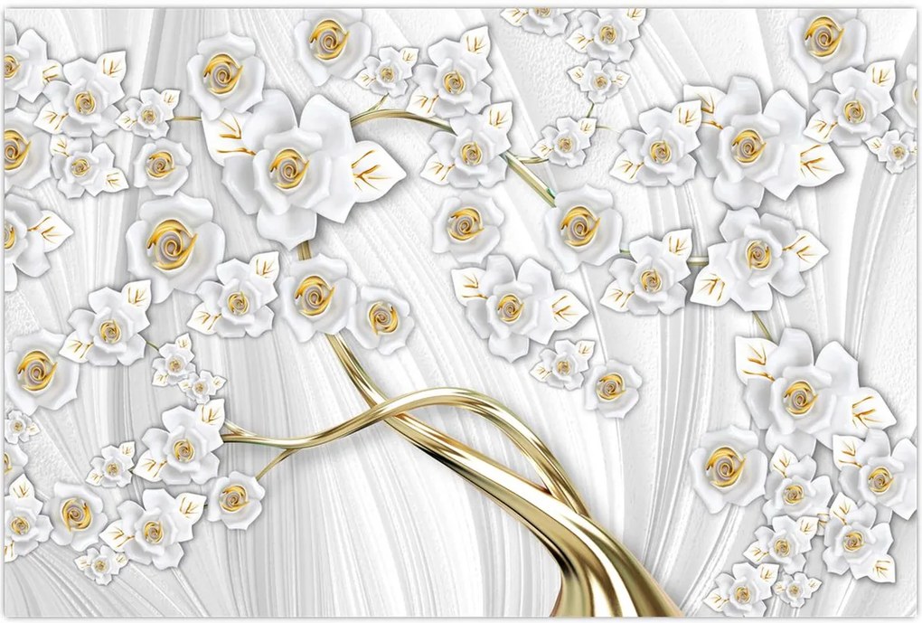 Tablou - Copac cu decor auriu (90x60 cm)