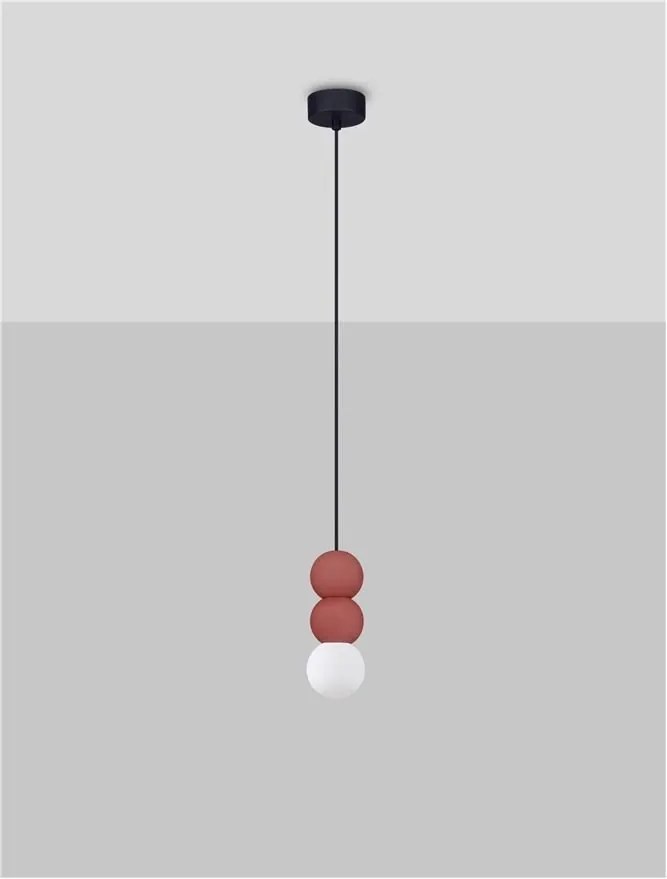 Pendul design decorativ ZERO rosu/opal
