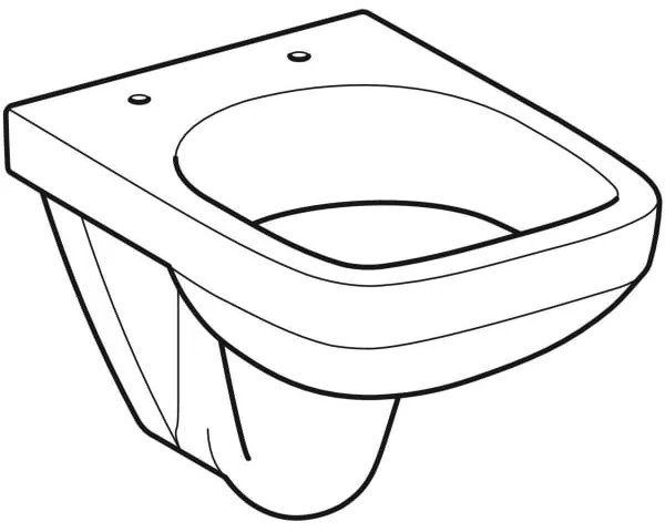 Vas wc suspendat dreptunghiular alb Geberit Selvona Compact, cu spalare verticala