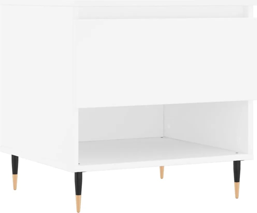 vidaXL Măsuță de cafea, alb, 50x46x50 cm, lemn prelucrat