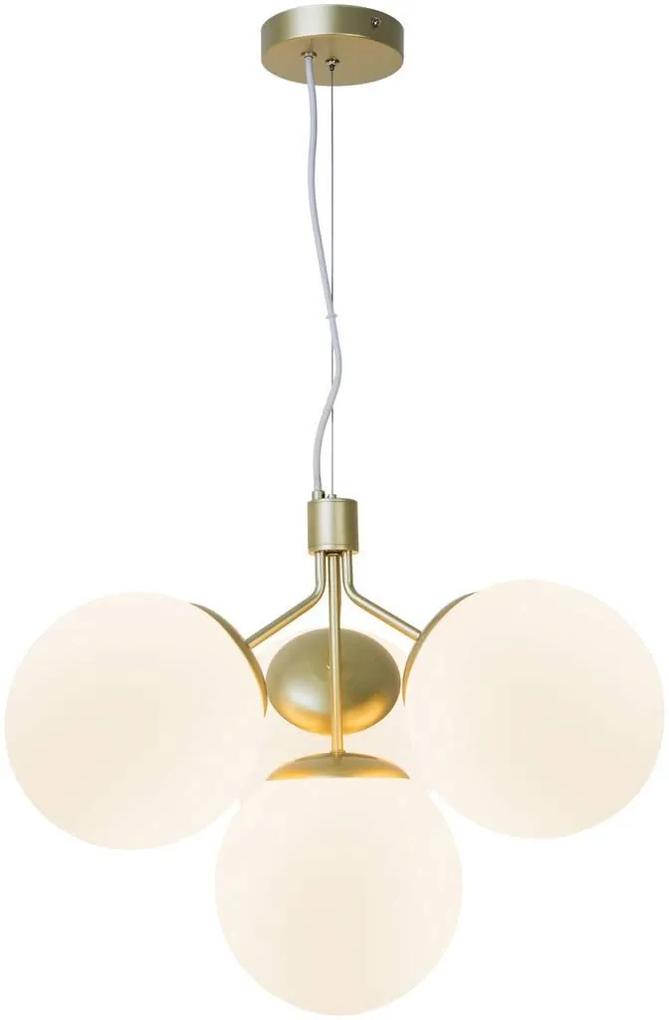 Nordlux Ivona lampă suspendată 4x28 W alb-alamă 2112153035