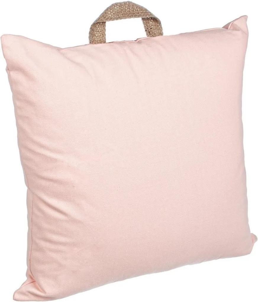 Perna decorativa din bumbac roz Emotion 45 cm x 45 cm