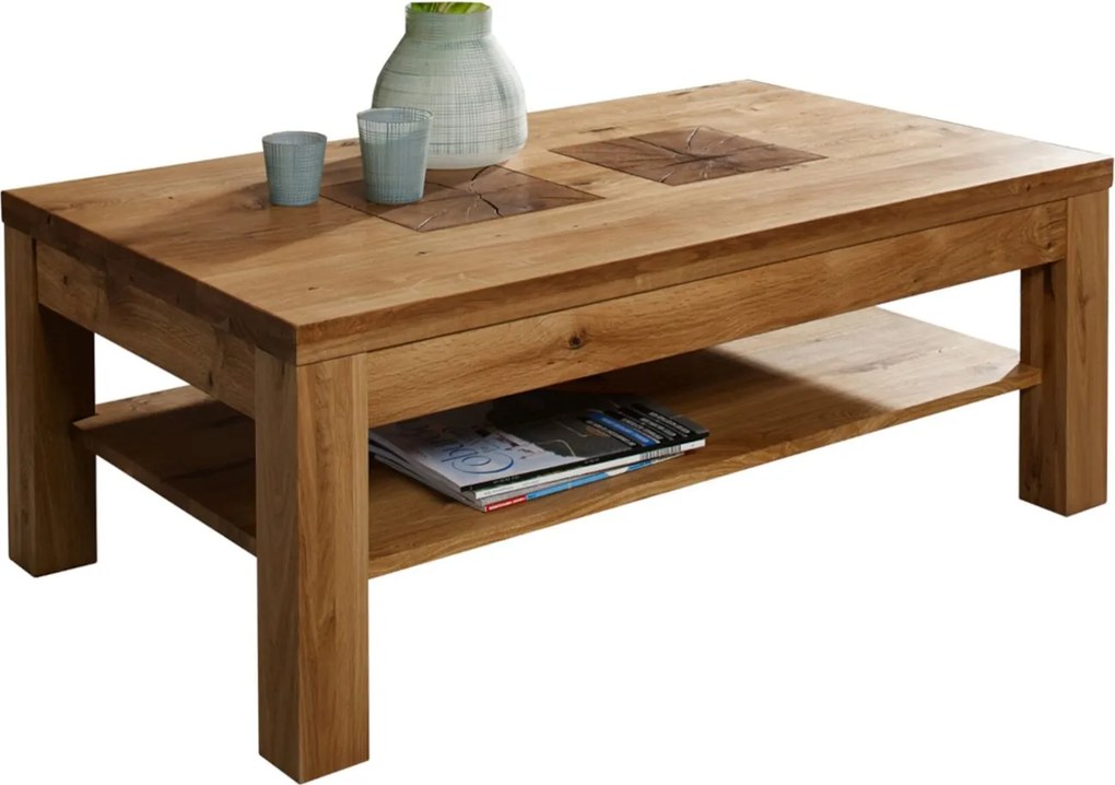 Măsuță lemn masiv de cafea Rustic Home, 118 × 70 × 45 cm