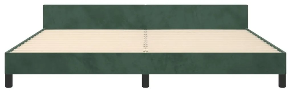 Cadru de pat cu tablie, verde inchis, 200x200 cm, catifea Verde inchis, 200 x 200 cm, Nasturi de tapiterie