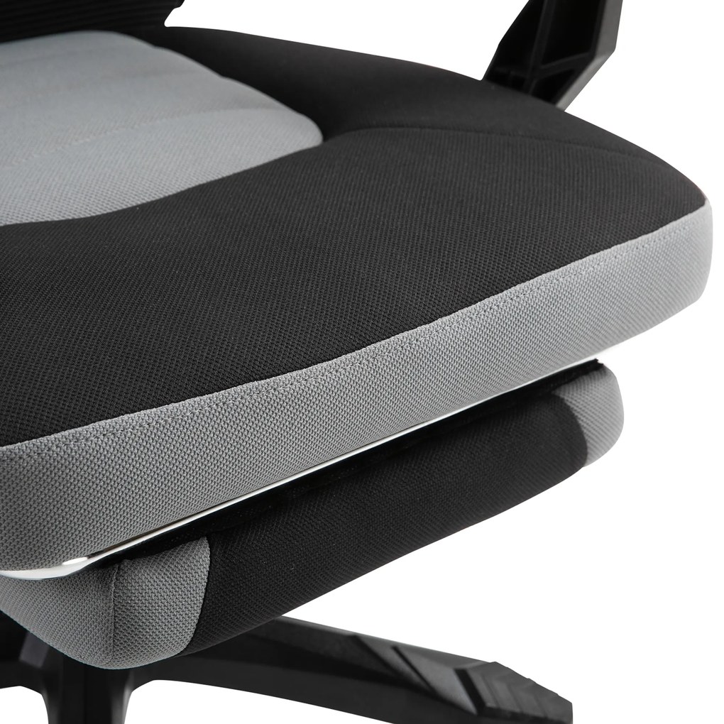 Vinsetto Scaun de Birou Ergonomic Reclinabil cu Suport Picioare Retractabil, Gri | Aosom Romania