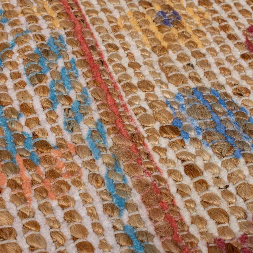 Covor tip traversă în culoare naturală țesut manual din amestec de iută 60x230 cm Taylor Patchwork – Flair Rugs