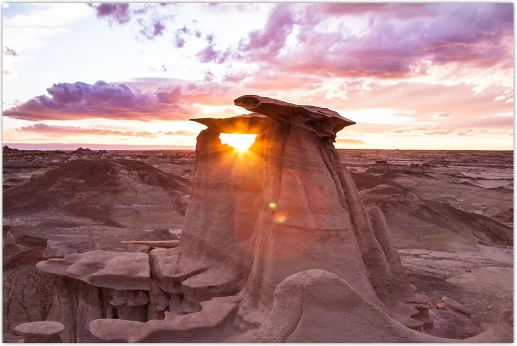 Tablou - Apus de soare în deșert (90x60 cm)
