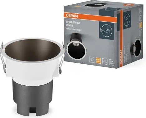 Osram - Spot LED încastrat SPOT TWIST LED/10W/230V Ø 9,3 cm alb/negru