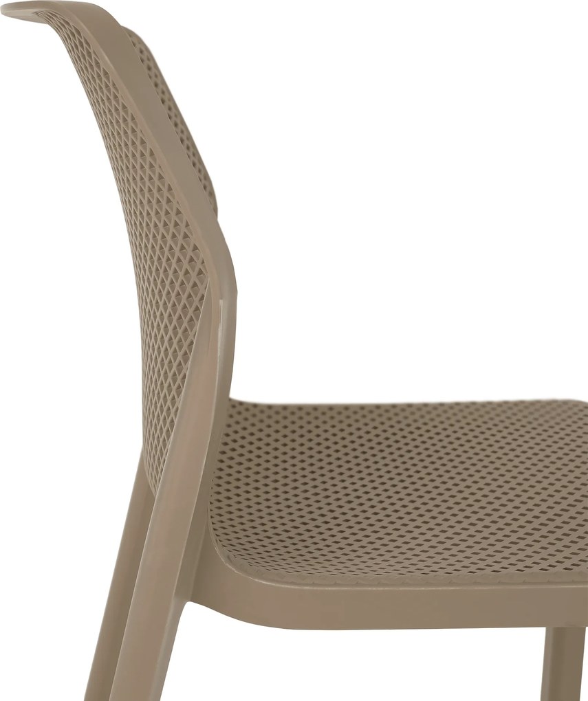 Scaun stivuibil, gri / maro gri-maro / plastic, LARKA