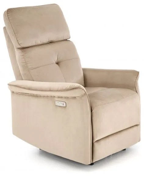 Fotoliu Recliner Electric SEMIR Catifea Bej