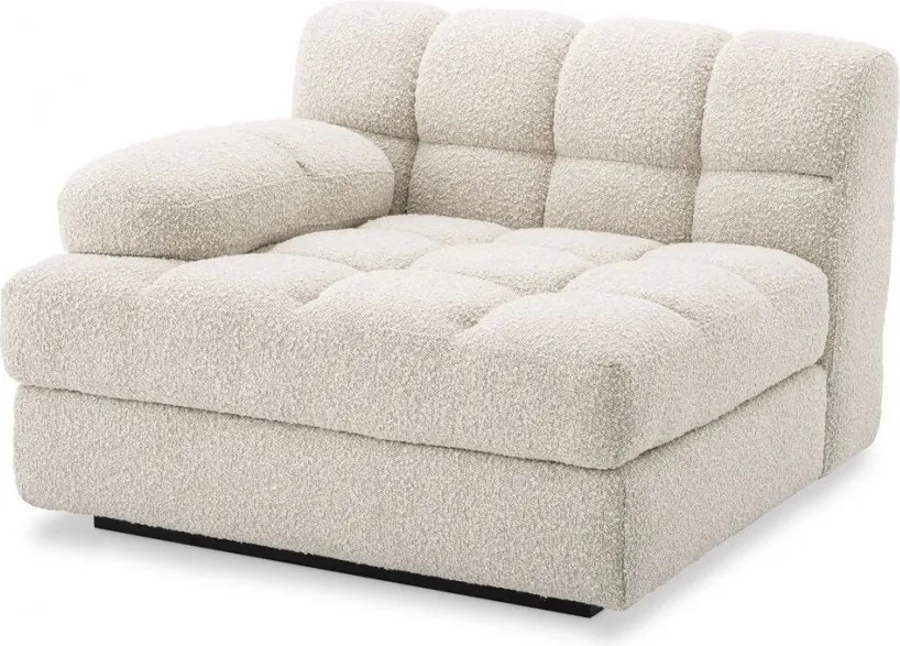 Canapea, Modul stanga design elegant LUX Dean left, boucle crem 115518 HZ