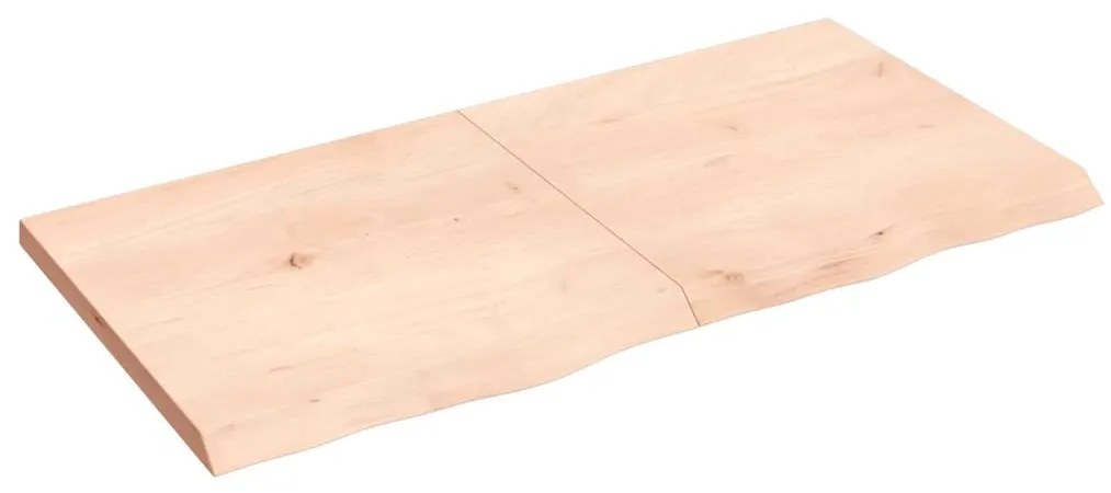 vidaXL Poliță de perete, 120x60x(2-4)cm, lemn masiv de stejar netratat