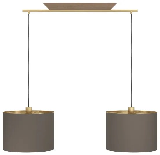 Lustră pe cablu Eglo 390336 SANTANDRIA 2xE27/40W/230V maro/auriu