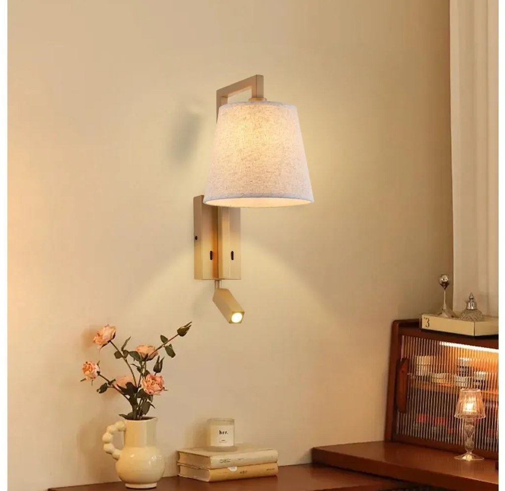 Lampă LED de perete Brilagi RAYA 1xE14/40W/230V + LED/3W in/bej