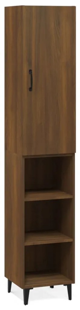 3115307 vidaXL Dulap înalt, stejar maro, 34,5x34x180 cm, lemn prelucrat