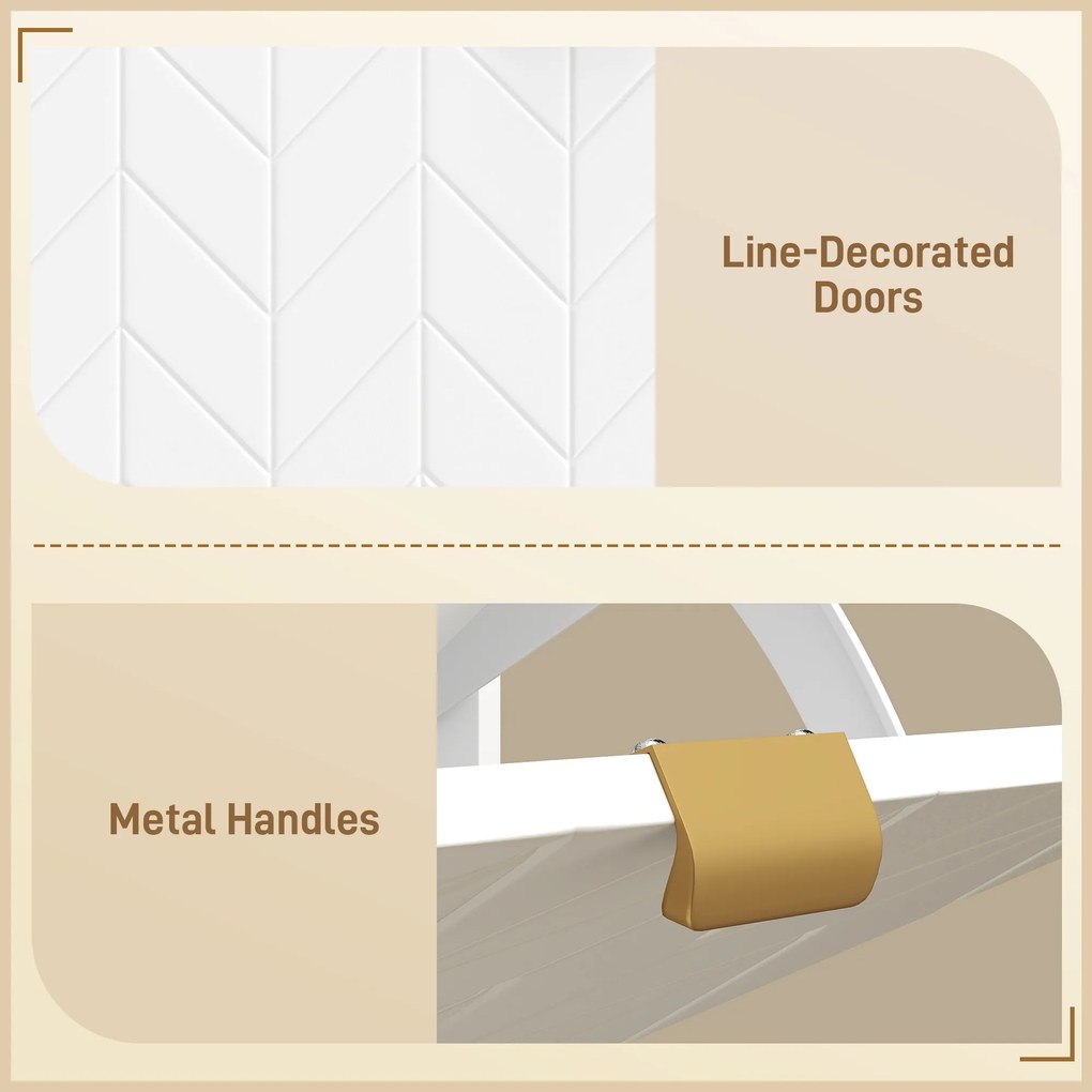 HOMCOM Dulap pentru pantofi 16 perechi, dulap îngust cu 2 sertare rabatabile, compartiment deschis, alb | Aosom Romania