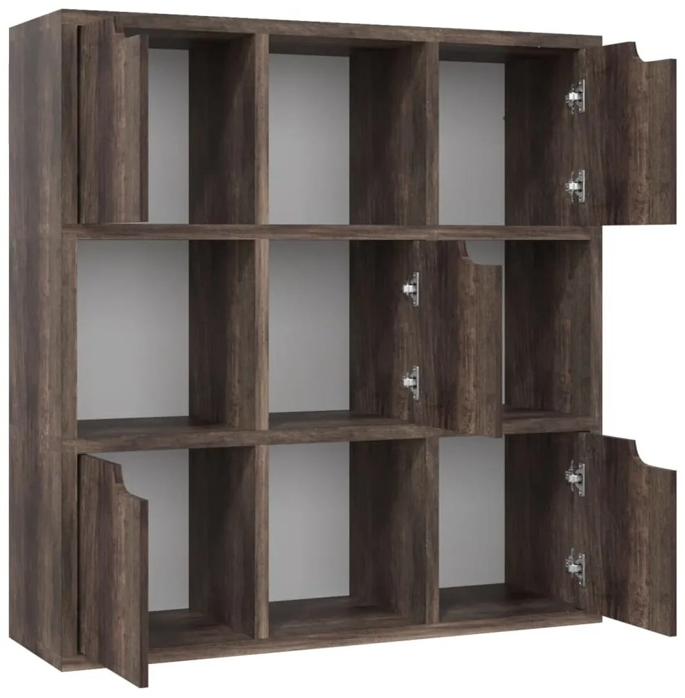 338157 vidaXL Bibliotecă, stejar afumat, 88,5x27,5x88 cm, PAL